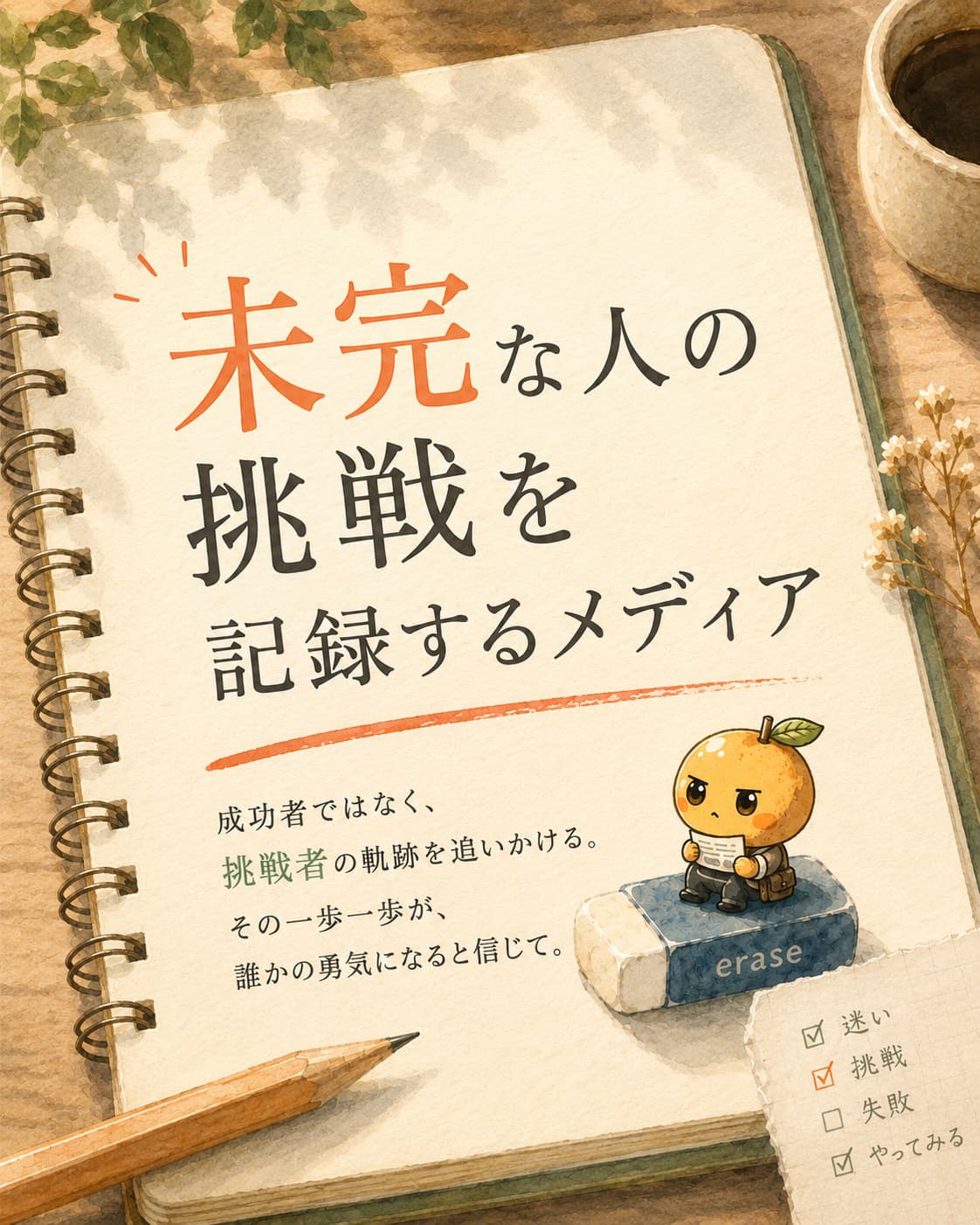 未完な人の挑戦を記録するメディア